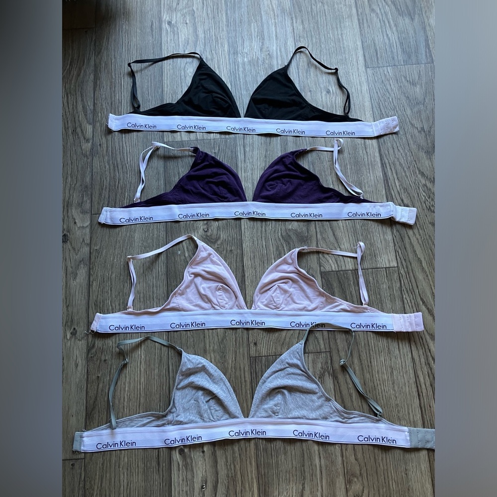Calvin Klein Unlined Triangle Bralettes